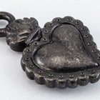21.5mm Black Tierracast Pewter Milagro Heart Charm (20 Pcs) #CKC393-General Bead