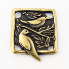21mm Antique Brass Tierracast Botanical Birds Link #CKE443-General Bead