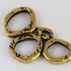 25mm Antique Gold Tierracast Intermix 3 Rings Link (20 Pcs) #CK456-General Bead