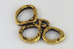 25mm Antique Gold Tierracast Intermix 3 Rings Link (20 Pcs) #CK456-General Bead