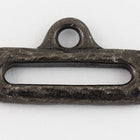 1/2" Black TierraCast Distessed Slide with Loop (20 Pcs) #CK485-General Bead