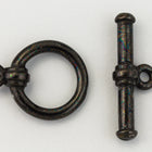 12mm Black Tierracast Pewter Toggle Clasp #CK047-General Bead