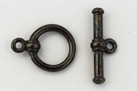 12mm Black Tierracast Pewter Toggle Clasp #CK047-General Bead