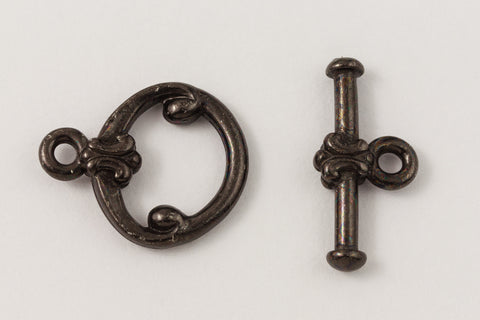 13mm Black Tierracast Pewter Classic Toggle Clasp #CK527-General Bead