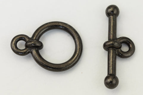 1/2" Black Tierracast Pewter Anna Clasp (10 Sets) #CK553-General Bead