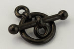 1/2" Black Tierracast Pewter Anna Clasp (10 Sets) #CK553-General Bead
