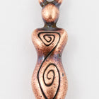 20mm Antique Copper Tierracast Spiral Goddess Drop #CK569-General Bead