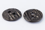 18mm Black TierraCast Round Coin Button (20 Pcs) #CK629-General Bead