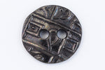 18mm Black TierraCast Round Coin Button (20 Pcs) #CK629-General Bead