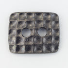 15mm Black TierraCast Hammered Rectangle Button (20 Pcs) #CK632-General Bead