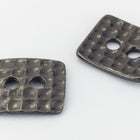 15mm Black TierraCast Hammered Rectangle Button (20 Pcs) #CK632-General Bead