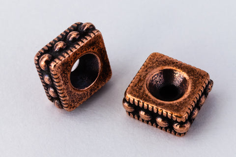 6mm Antique Copper TierraCast Rococo Square Bead (20 Pcs) #CK665-General Bead