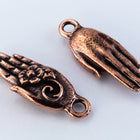 27mm Antique Copper TierraCast Blossom Hand Charm (10 Pcs) #CK832-General Bead