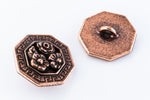 18mm Antique Copper TierraCast Blossom Button (10 Pcs) #CK833-General Bead