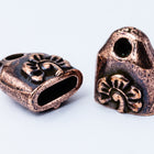10mm Antique Copper TierraCast Blossom Crimp End Cap #CK837