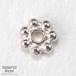 5mm Bright Silver Tierracast Pewter Beaded Daisy Spacer #CKD207-General Bead