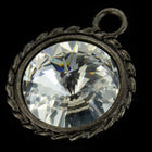 20mm x 16mm Crystal/Black Twisted Setting for 12mm Swarovski Rivoli #CKD170-General Bead