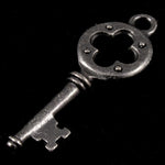 12mm x 32mm Black Tierracast Quatrefoil Key-General Bead