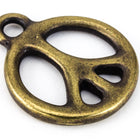 19mm Antique Brass Tierracast Peace Charm #CKD281-General Bead