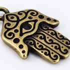 21mm Antique Brass TierraCast Pewter Hamsa Charm #CK598