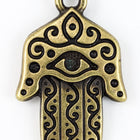 26.5mm Antique Brass Tierracast Hamsa Charm #CKD284-General Bead