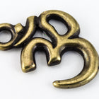 18mm Antique Brass Tierracast "Om" Charm #CKD287-General Bead