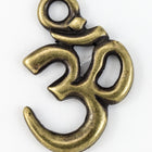 18mm Antique Brass Tierracast "Om" Charm #CKD287-General Bead