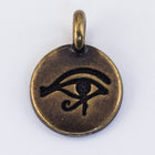 17mm Antique Brass Tierracast Eye of Horus Charm #CKD300-General Bead