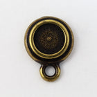 34ss Antique Brass Tierracast Bezel Ear Post with Loop #CKD316-General Bead