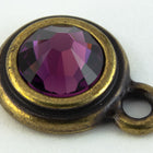 34ss Antique Brass Tierracast Bezel Ear Post with Loop (All Colors) #CKD316-General Bead