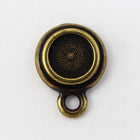 34ss Antique Brass Tierracast Bezel Ear Post with Loop (All Colors) #CKD316-General Bead