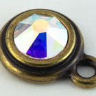 34ss Antique Brass Tierracast Bezel Ear Post with Loop (All Colors) #CKD316-General Bead