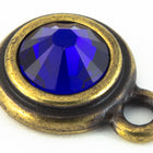 34ss Antique Brass Tierracast Bezel Ear Post with Loop (All Colors) #CKD316-General Bead