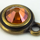34ss Antique Brass Tierracast Bezel Ear Post with Loop (All Colors) #CKD316-General Bead