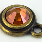 34ss Copper/Antique Brass Tierracast Bezel Ear Post with Loop #CKD316-General Bead