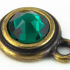 34ss Antique Brass Tierracast Bezel Ear Post with Loop (All Colors) #CKD316-General Bead