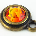 34ss Antique Brass Tierracast Bezel Ear Post with Loop (All Colors) #CKD316-General Bead