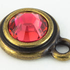 34ss Antique Brass Tierracast Bezel Ear Post with Loop (All Colors) #CKD316-General Bead