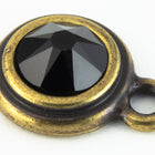34ss Antique Brass Tierracast Bezel Ear Post with Loop (All Colors) #CKD316-General Bead