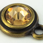 34ss Antique Brass Tierracast Bezel Ear Post with Loop (All Colors) #CKD316-General Bead