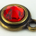 34ss Antique Brass Tierracast Bezel Ear Post with Loop (All Colors) #CKD316-General Bead