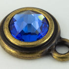 34ss Antique Brass Tierracast Bezel Ear Post with Loop (All Colors) #CKD316-General Bead