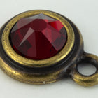 34ss Antique Brass Tierracast Bezel Ear Post with Loop (All Colors) #CKD316-General Bead