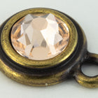 34ss Antique Brass Tierracast Bezel Ear Post with Loop (All Colors) #CKD316-General Bead