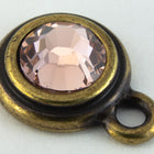 34ss Vintage Rose/Antique Brass Tierracast Bezel Ear Post with Loop #CKD316-General Bead