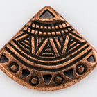 15mm Antique Copper Tierracast Pewter Ethnic Fan Link (15 Pcs) #CKD375-General Bead