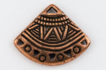 15mm Antique Copper Tierracast Pewter Ethnic Fan Link (15 Pcs) #CKD375-General Bead