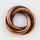 12mm Antique Copper Tierracast Twisted Spacer Bead (20 Pieces) #CKD351-General Bead