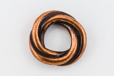 8mm Antique Copper Tierracast Twisted Spacer Bead (35 Pieces) #CKD265-General Bead