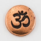 12mm Antique Copper Tierracast "Om" Button (20 Pcs) #CKD385-General Bead